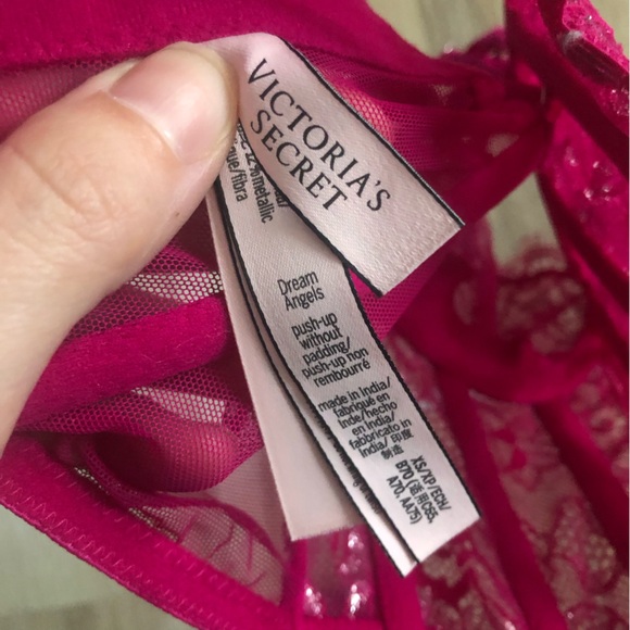 Victoria's Secret Fuchsia Lace Corset Bra Bustier - Picture 3 of 7